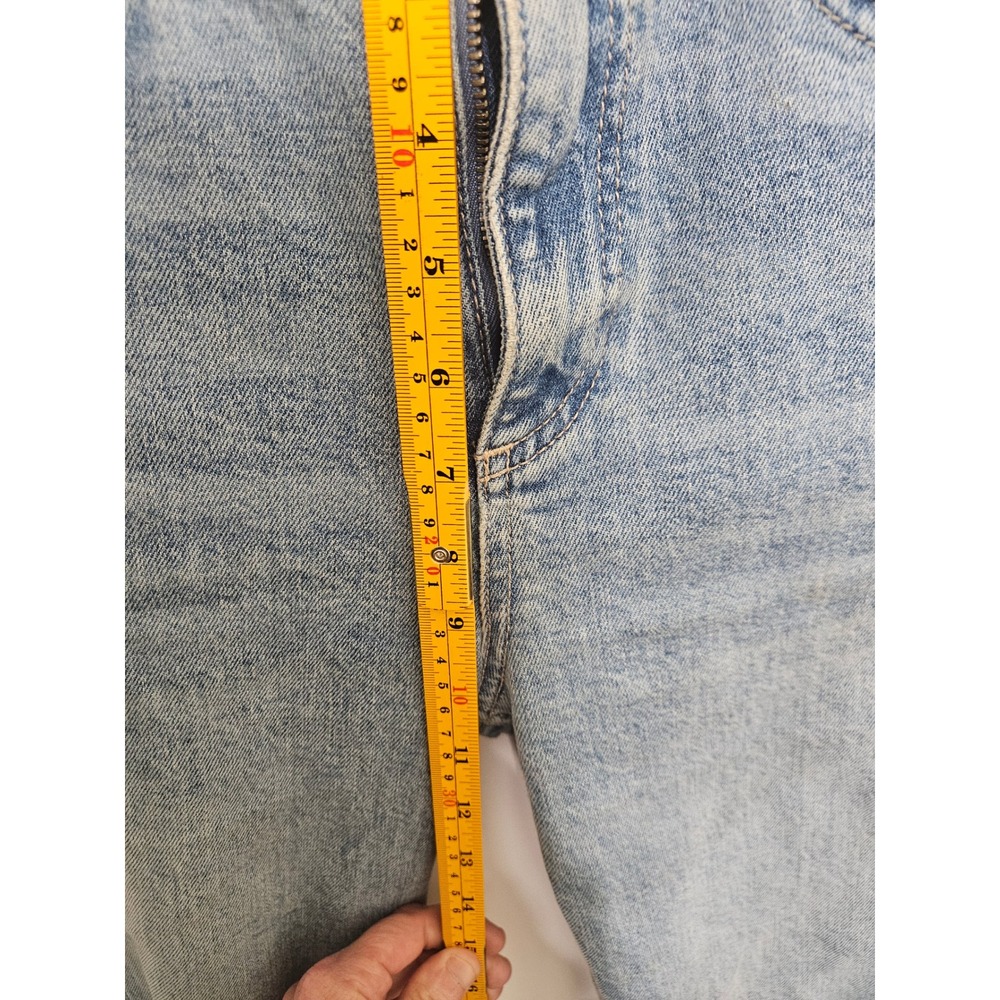 Zara High Waisted Distressed Mom Jeans Light Wash Blue Size 2 24 03635035400340 - Picture 4 of 7